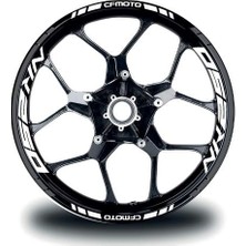 Cfmoto NK250 Jant Sticker Iç & Dış Takım Etiket Modeli Gri - Beyaz