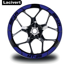 Lacivert Yamaha Mt-25 Geniş Jant Sticker Etiket Modeli