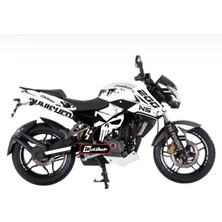 Bajaj NS200 Sticker Whıte Punisher Kaplama Etiket Tasarım Modeli