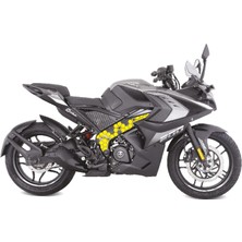 Bajaj Pulsar RS200 Orta Şase Motosiklet Sticker Etiket Petek Desen Sarı