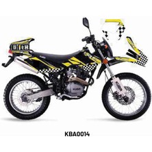Kuba Black Cat Race Tasarım Motosiklet Sticker Etiket Kaplama Modeli Yellow