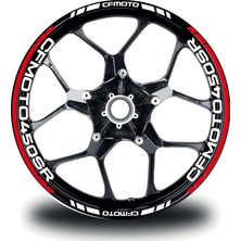Cfmoto 450SR Jant Sticker Iç Dış Yazılı Kırmızı