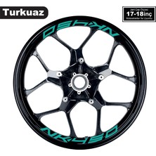 Turkuaz Cfmoto 450NK Yazılı 8 Li Jant Içi Yazı Sticker