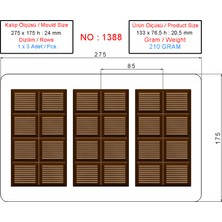 7D Polikarbon Dubai Çikolata Kalıbı 3 Lu (210 Gr)