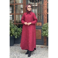 İNVEE Çıtçıtlı Uzun Kap 7039 Bordo