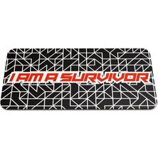 I Am A Survivor - Geri Dönüşümlü Unisex Elastik Baskılı Bileklik ve Hatırlatıcı Kart