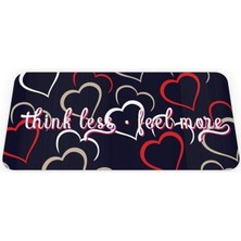 Think Less Feel More - Geri Dönüşümlü Unisex Elastik Baskılı Bileklik ve Hatırlatıcı Kart