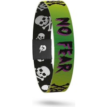 No Fear - Geri Dönüşümlü Unisex Elastik Baskılı Bileklik ve Hatırlatıcı Kart