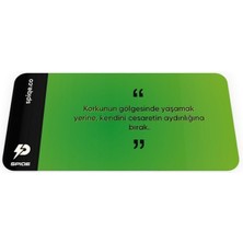 No Fear - Geri Dönüşümlü Unisex Elastik Baskılı Bileklik ve Hatırlatıcı Kart