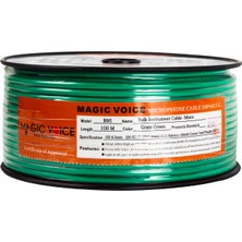 Magicvoice Mikrofon Kablosu Mono  100 Metre Yeşil