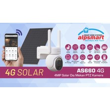 Alpsmart AS660 4g Solar 4mp Akıllı Wifi Güvenlik Kamerası Güneş Enerjili Tuya Uyumlu