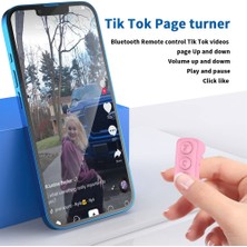 Fullbet Akıllı Telefon Kamerası Için Bluetooth Remote Page Turner Parmak Ucu Video Denetleyicisi Selfie Düğmesi-Pembe (Yurt Dışından)