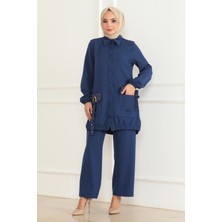 Moda Mihram Cep Detaylı Takım Haki 19229