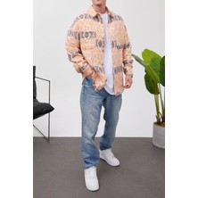 Nomarc Desenli Turuncu Oduncu Gömlek