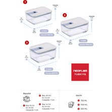 Neoflam Perfect Seal Cam Saklama Kabı Seti 6 Parça