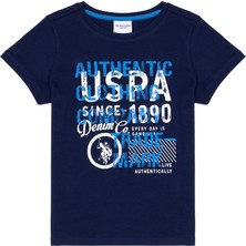 U.S. Polo Assn. Çocuk Lacivert Bisiklet Yaka Tişört 50263338-VR033