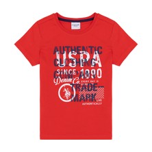 U.S. Polo Assn. Çocuk Kırmızı Bisiklet Yaka Tişört 50263338-VR030