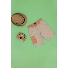 U.S. Polo Assn. Erkek Çocuk Bej Jean Şort 50264439-VR011