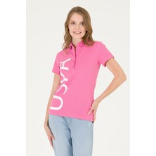 U.S. Polo Assn. Kadın Pembe Tişört 50262939-VR041