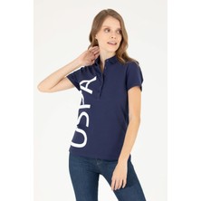 U.S. Polo Assn. Kadın Lacivert Polo Yaka Tişört 50262939-VR033