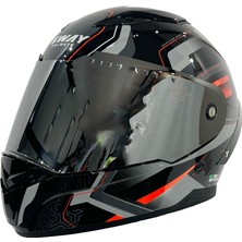Sway Sw 850 Black White Motosiklet Kaskı