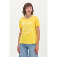 U.S. Polo Assn. Kadın Koyu Sarı Tişört 50262944-VR094