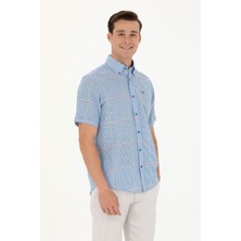 U.S. Polo Assn. Erkek Saks Kısa Kollu Gömlek 50263707-VR045