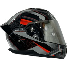 Sway Sw 850 Black White Motosiklet Kaskı