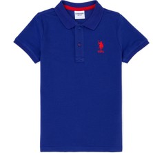 U.S. Polo Assn. Erkek Çocuk Mavi Basic Polo Yaka Tişört 50262958-VR212