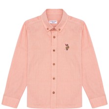 U.S. Polo Assn. Erkek Çocuk Kiremit Renkli Basic Gömlek Regular Fit Trend Stil