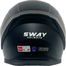 Sway Sw 850 Mat Siyah Motosiklet Kaskı
