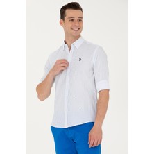 U.S. Polo Assn. Erkek Mavi Gömlek Desenli 50279425-VR036