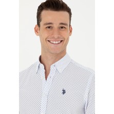 U.S. Polo Assn. Erkek Mavi Gömlek Desenli 50279425-VR036
