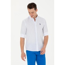 U.S. Polo Assn. Erkek Mavi Gömlek Desenli 50279425-VR036