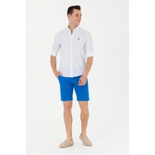 U.S. Polo Assn. Erkek Mavi Gömlek Desenli 50279425-VR036
