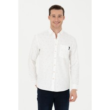 U.S. Polo Assn. Erkek Ekru Gömlek Desenli 50279531-VR019