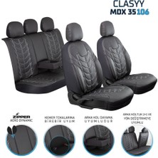 Startcar 
geely Emgrand Uyumlu Full Deri Oto Koltuk Kılıfı Ön Arka Set Classy Model Siyah Beyaz Sc