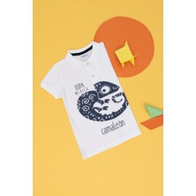 U.S. Polo Assn. Erkek Çocuk Beyaz Tişört 50263511-VR013
