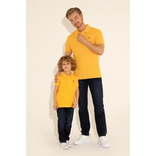 U.S. Polo Assn. Erkek Çocuk Turuncu Basic Polo Yaka Tişört 50284814-VR051