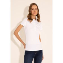 U.S. Polo Assn. Kadın Beyaz Tişört Basic 50285846-VR013