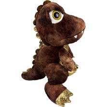 Yumuşak Peluş Oyuncak Sevimli T Rex 40CM Dinazor Oyuncak Kahve