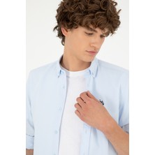 U.S. Polo Assn. Erkek Açık Mavi Gömlek Basic 50288629-VR003