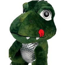 Yumuşak Peluş Oyuncak Sevimli T Rex 40CM Dinazor Oyuncak Yeşil