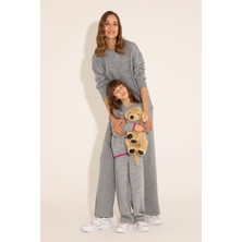U.S. Polo Assn. Kız Çocuk Gri Melanj Pantolon (Triko) 50277091-VR086
