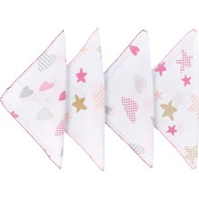 Bebekevi Müslin Ağız Mendili 4lü Kız