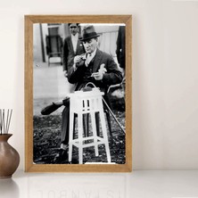 Lioncraft Mustafa Kemal Atatürk Tablo, Çerçeveli Cam Tablo 30X45 cm