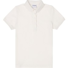 U.S. Polo Assn. Kız Çocuk Ekru Polo Yaka Basic Tişört 50288501-VR019