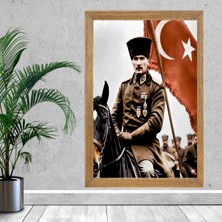 Lioncraft Mustafa Kemal Atatürk Tablo, Çerçeveli Cam Tablo 20X30 cm