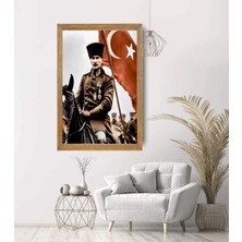 Lioncraft Mustafa Kemal Atatürk Tablo, Çerçeveli Cam Tablo 20X30 cm