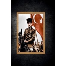 Lioncraft Mustafa Kemal Atatürk Tablo, Çerçeveli Cam Tablo 20X30 cm